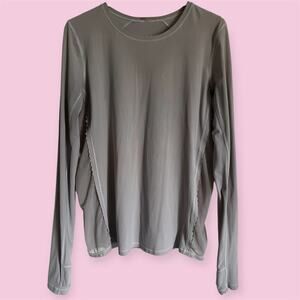 Lululemon Long Sleeve Athletic Top Medium Lavender Mauve Grey mesh
